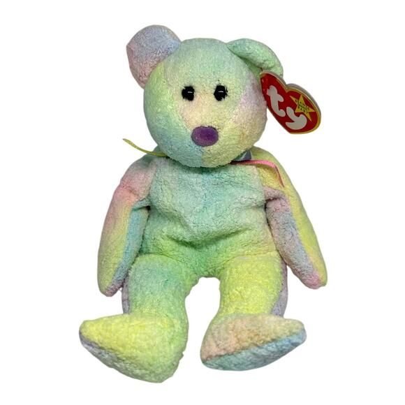 TY BEANIE BABIES GROOVY the BEAR 1999 Plush Stuffed Animal - Picture 1 of 5
